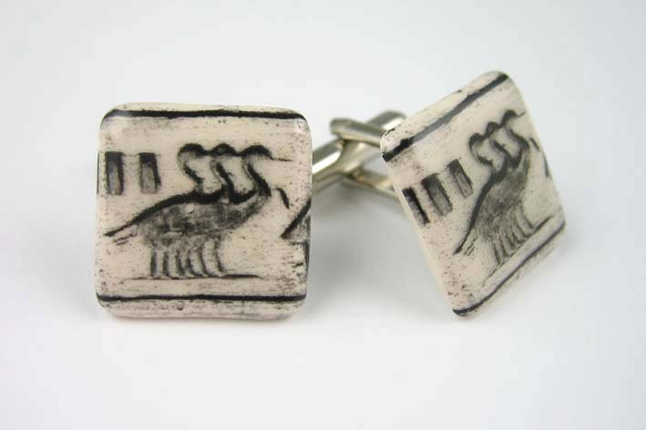 British Museum Three birds cufflinks